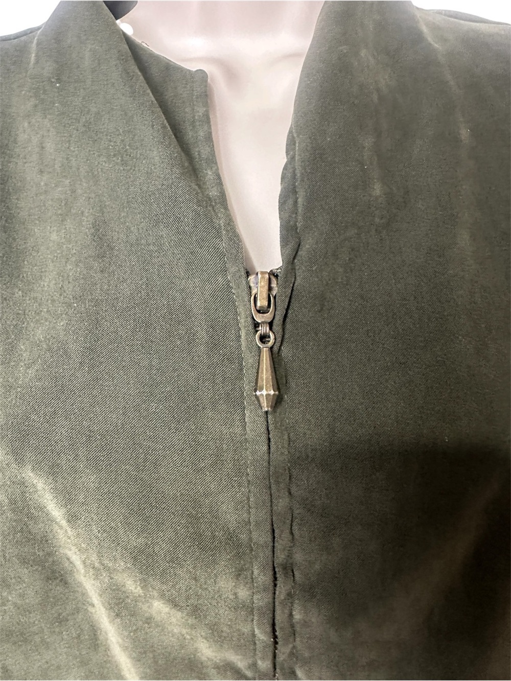 Women's Olive Green Lightweight Jacket - Picture 3 of 5
